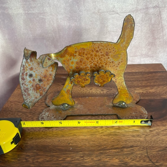 Terrier Dog Metal Distressed Business Card Holder - Picture 8 of 9